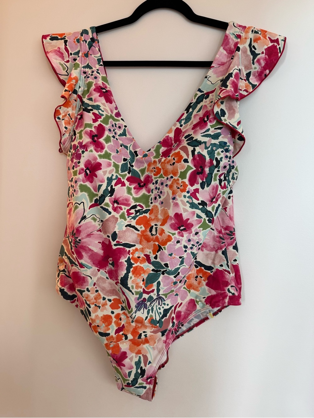 Summersalt Floral V-Neck “Ruffle Backflip” Women’s One Piece Swimsuit in Floral